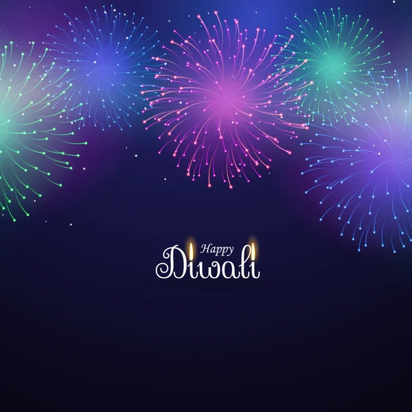 colorful fireworks display on blue background