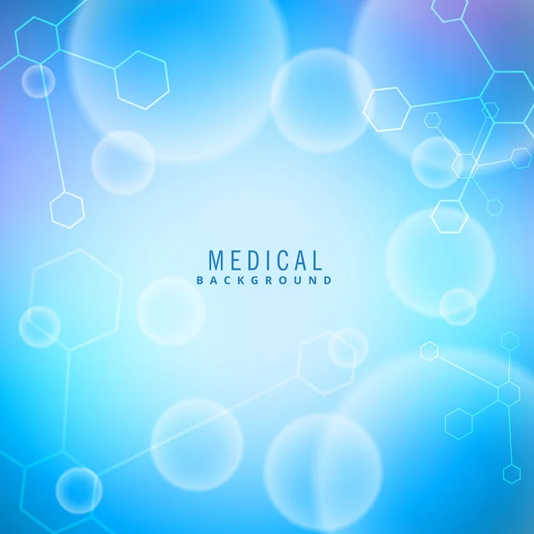 Background medico con molecole — Vettoriale Stock