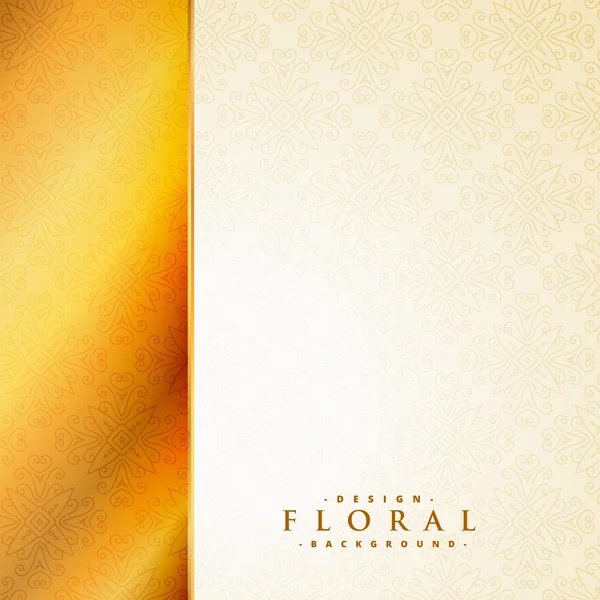 Bello oro lusso floreale sfondo — Vettoriale Stock
