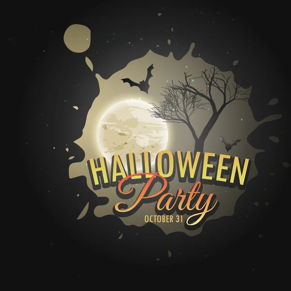 Halloween fiesta invitación cartel plantilla — Vector de stock