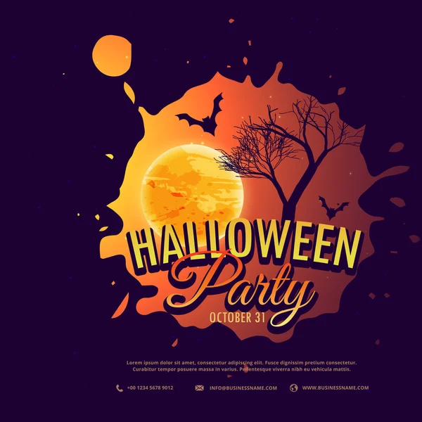 Halloween party background design illustration — Stock Vector