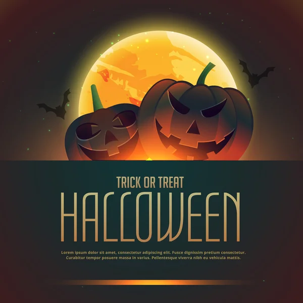 pumpkins of halloween background poster