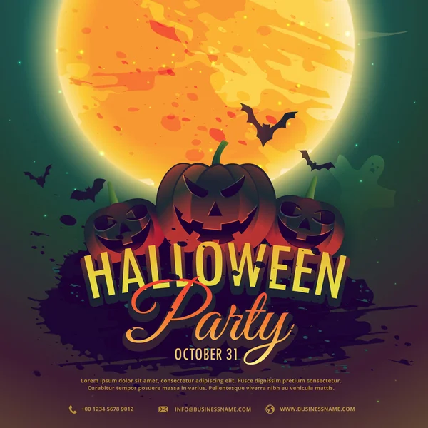 Halloween fiesta invitación fondo — Vector de stock