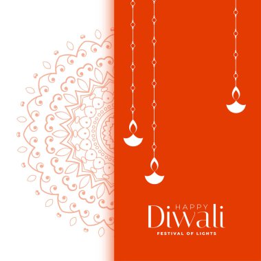 Mutlu diwali dekoratif festival arka plan tasarımı