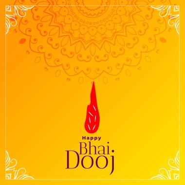 Soyut mutlu bhai dooj kutlama kartı vektörü