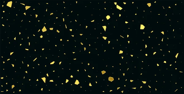 Schwarz Und Gold Terrazzo Bodenmuster Hintergrund Design — Stockvektor