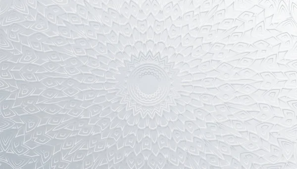 Decoración Artística Mandala Fondo Blanco Diseño — Vector de stock