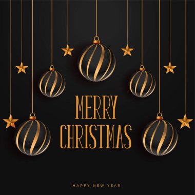 Mutlu noeller karanlık arka plan mücevherler ve yıldızlarla