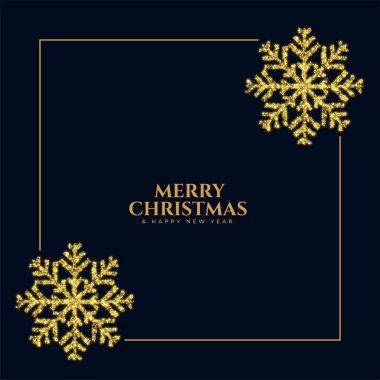 Mutlu noel parıltısı ışıl ışıl kar tanesi çerçeve arka planı