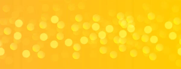 Banner Amarelo Com Design Efeito Luz Bokeh — Vetor de Stock