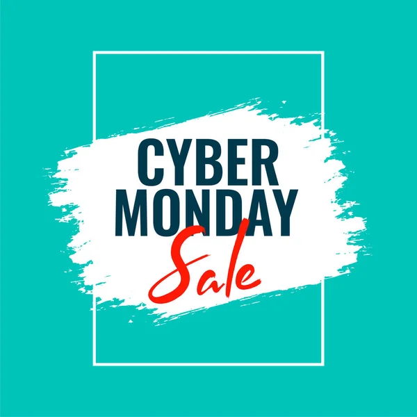 Cyber Monday Sale Template Banner Für Online Shopping — Stockvektor