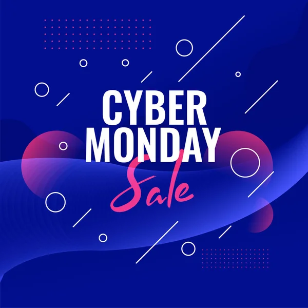 Cyber Monday Verkauf Rabatt Hintergrund Für Online Shopping — Stockvektor