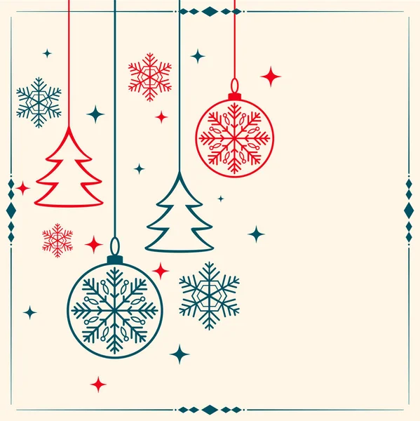 Disegnato Mano Buon Natale Decorativo Sfondo Design — Vettoriale Stock