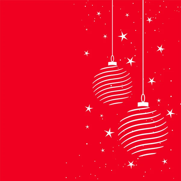 Feliz Natal Decorativo Fundo Vermelho Estilo Plano — Vetor de Stock