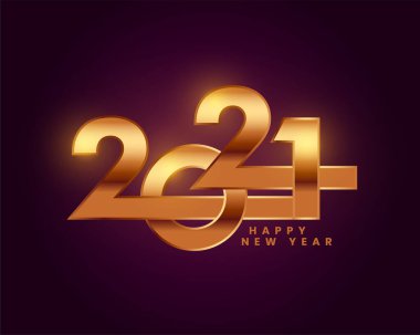 yaratıcı 2021 mutlu yıllar altın arkaplan tasarımı
