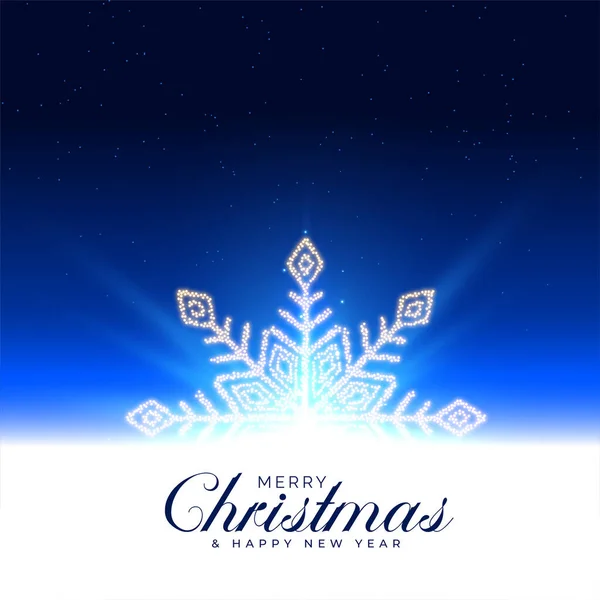 Schöne Weihnachten Hintergrund Mit Glühenden Winter Schneeflocke — Stockvektor