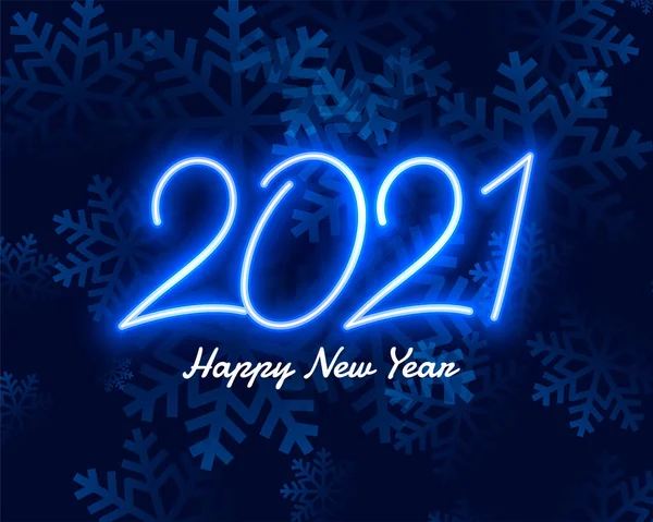 2012 Blauw Neon Gelukkig Nieuwjaar Achtergrond Ontwerp — Stockvector