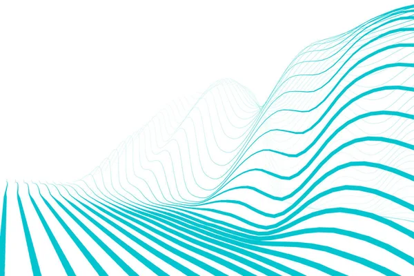 Lignes Abstraites Fond Dans Conception Couleur Turquoise — Image vectorielle