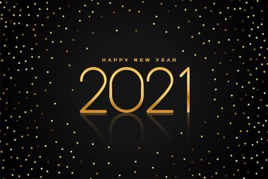 altın ve siyah yeni yıl 2021 arkaplanı parıldıyor