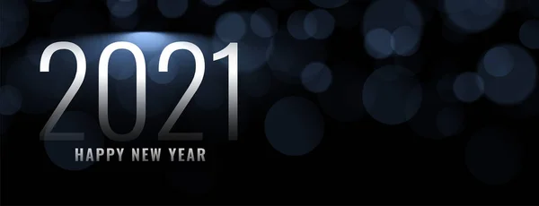 Feliz Año Nuevo 2021 Fondo Efecto Luz Bokeh — Archivo Imágenes Vectoriales