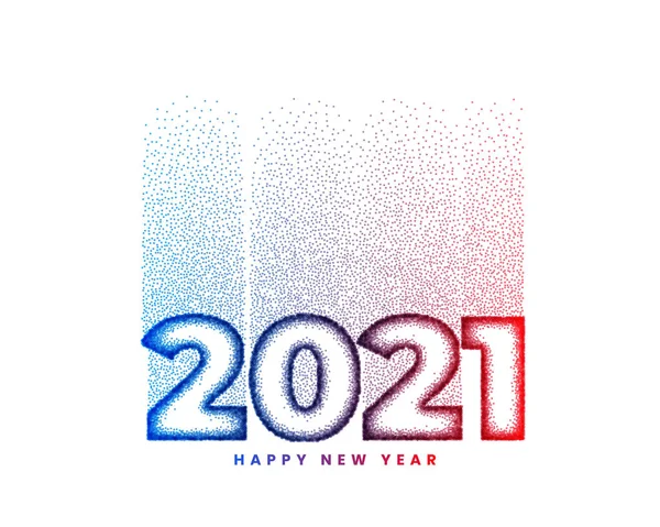 Abstracto 2021 Año Nuevo Fondo Hecho Con Partículas — Vector de stock