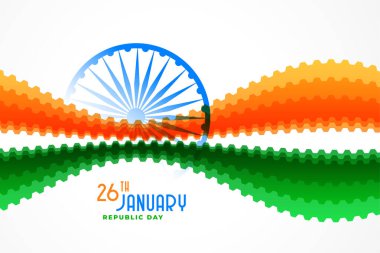 Cumhuriyet Günü için soyut Hint bayrağı tasarımı