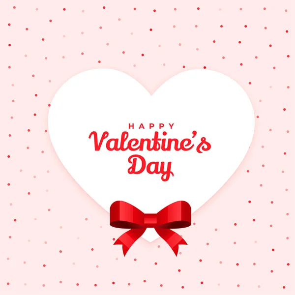 Gelukkige Valentijnsdag Mooie Kaart Ontwerp Met Lint — Stockvector