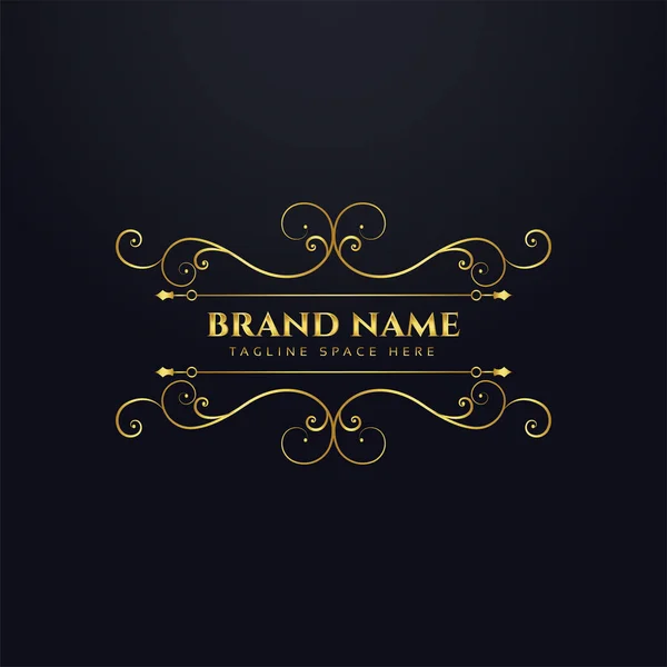 Luxus Marke Royal Logo Konzept Hintergrund Design — Stockvektor
