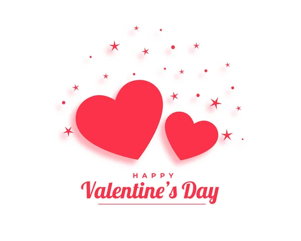 Fond Heureux Coeur Saint Valentin Dans Style Plat — Image vectorielle