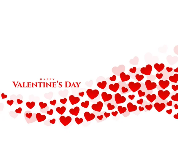 Feliz Dia Dos Namorados Vermelho Flutuante Corações Fundo —  Vetores de Stock