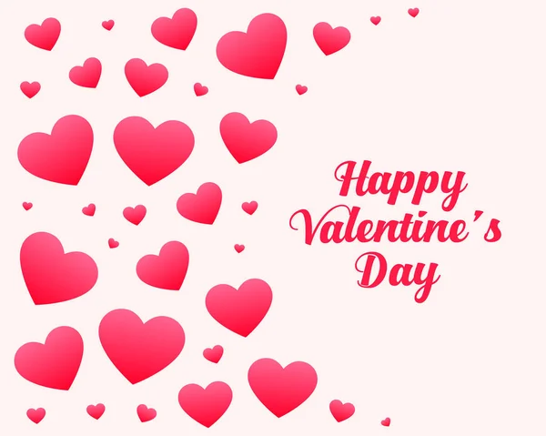 Glückliche Valentinstag Herzen Grußkarte — Stockvektor