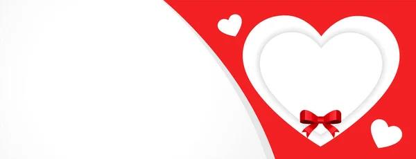 Bela Bandeira Corações Para Dia Dos Namorados — Vetor de Stock