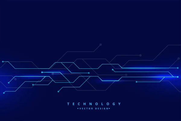 Diagrama Líneas Circuito Tecnología Digital — Archivo Imágenes Vectoriales