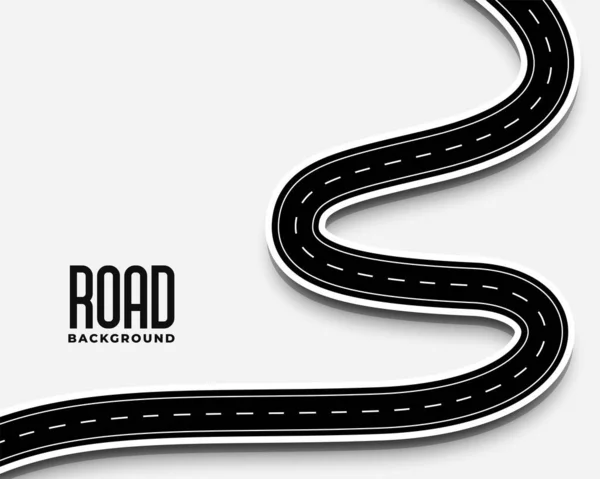 Courbe Sinueuse Chemin Route Dans Conception Style — Image vectorielle