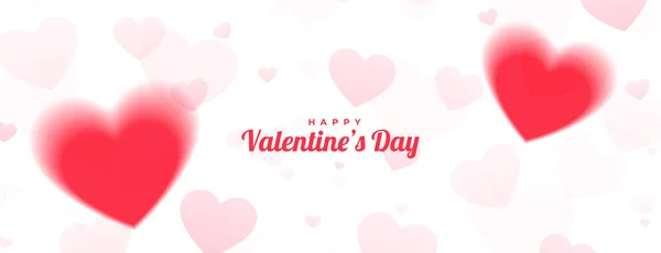 Glücklich Valentinstag Feier Liebe Banner Design — Stockvektor