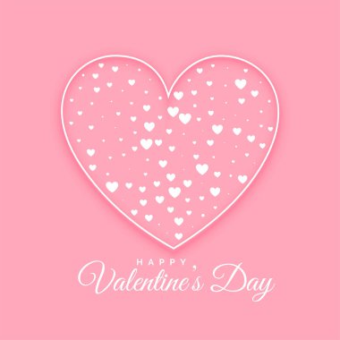 düz kalp dekoratif sevgililer günü arkaplanı