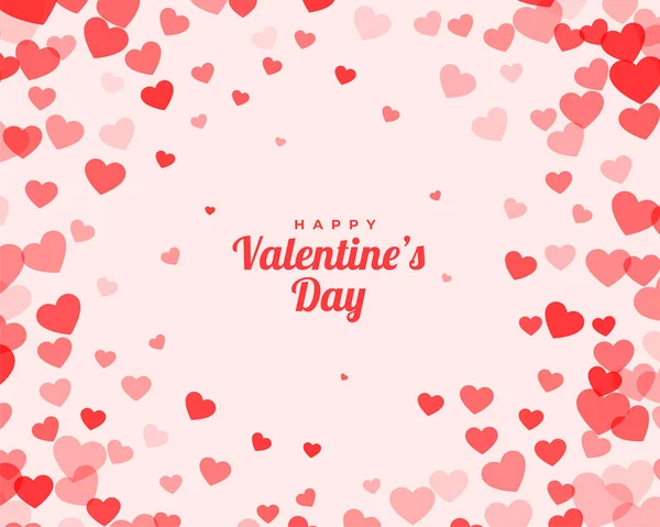 Tarjeta Día San Valentín Con Fondo Disperso — Vector de stock