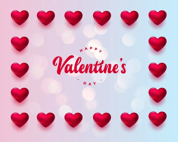 Cartão Saudação Dia Dos Namorados Com Moldura Corações — Vetor de Stock