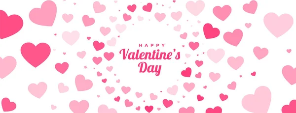 Valentines Den Srdce Vzor Banner — Stockový vektor