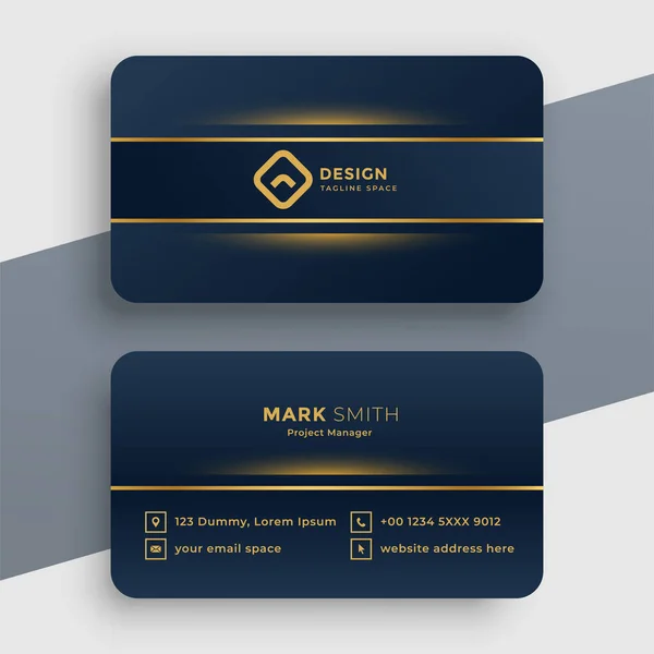 Design Modelo Cartão Dourado Luxo Escuro —  Vetores de Stock