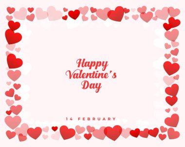 Sevgililer Günü Kalpleri çerçeve tasarımı