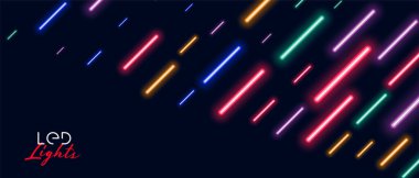 Renkli neon öncü hafif yağmur arkaplan tasarımı