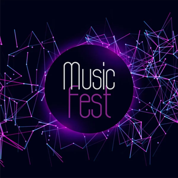 Edm Festival Musical Événement Couverture Modèle — Image vectorielle