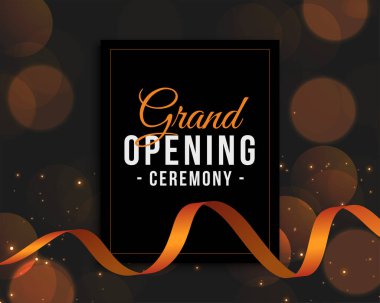 Büyük açılış davetiyesi şablon tasarımı