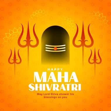 Maha shivratri geleneksel hindu festivali dilek kartı