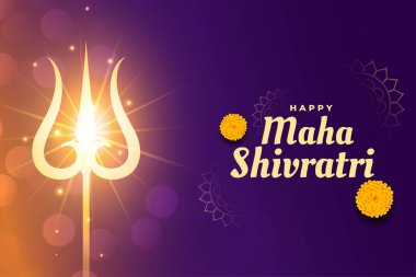Maha shivratri arka planda parlayan trishul