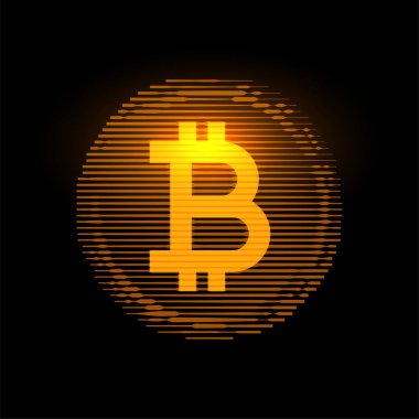 dijital bitcoin para birimi şifreleme para sembolü tasarımı