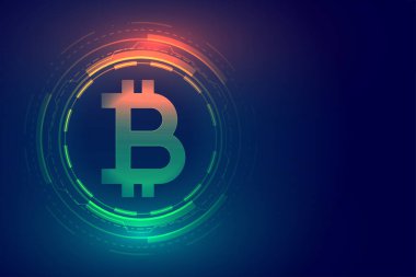 dijital bitcoin teknoloji kavramı arkaplan tasarımı