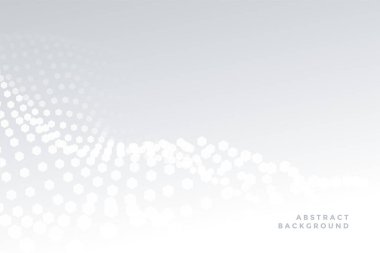 Dalga parçacıkları ile soyut beyaz arkaplan