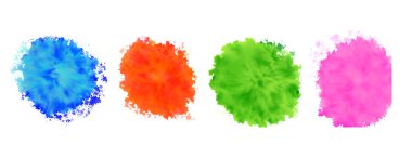 dört suluboya leke desen tasarımı